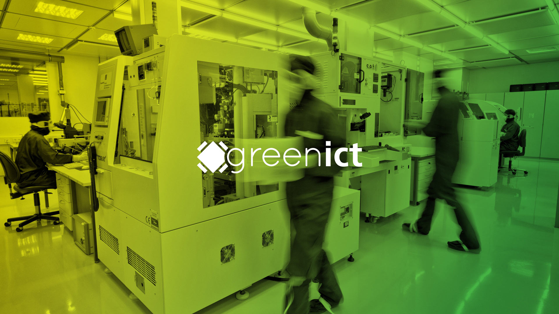 Green ICT Banner: Laboraufnahme mit grünem Filter