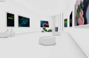 Digitaler Showroom der FMD: Ausstellungsraum mit Exponaten aus der Mikroelektronik